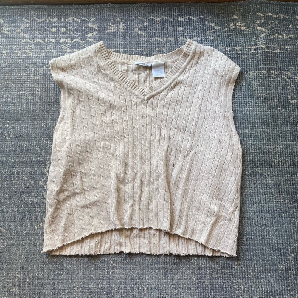 Cream sweater vest
